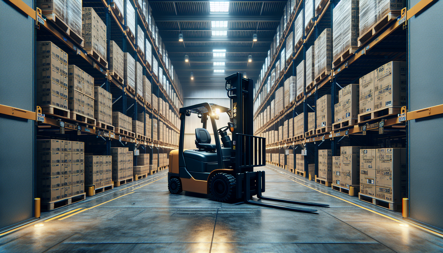 狭い通路で事故を80%削減するリーチフォークリフト安全対策